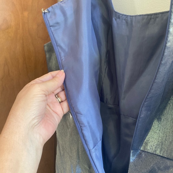 Patra perfect dress size 14. Pewter lame’ sleeveless with beads. See close ups. - Picture 12 of 12